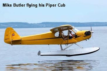 Mike Butler in his Piper Cub