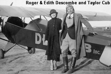 Roger and Edith Descomb with their Taylor Cub