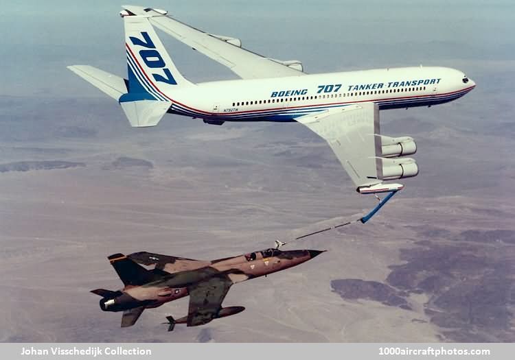 Boeing 707-331C and Republic AP-63 F-105F Thunderchief