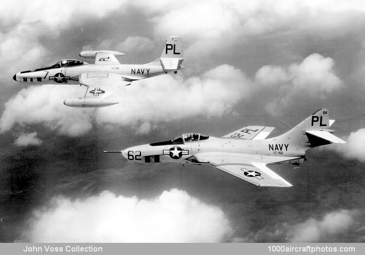 Grumman G-99 F9F-8P Cougar & McDonnell F2H-2P Banshee