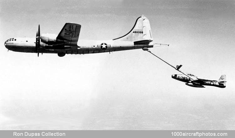 Boeing 345 YKB-29J Superfortress and Republic F-84G Thunderjet